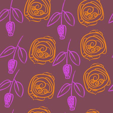 Soyut basit güllerin kusursuz deseni