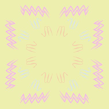 Soyut basit kaligrafi dikişsiz desen