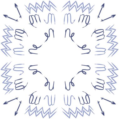 Soyut basit kaligrafi dikişsiz desen