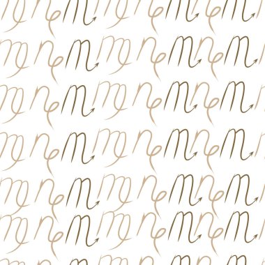 Soyut basit kaligrafi dikişsiz desen