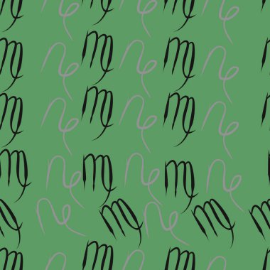 Soyut basit kaligrafi dikişsiz desen