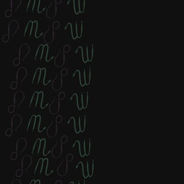 Soyut basit kaligrafi dikişsiz desen