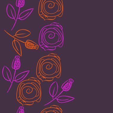 Soyut basit güllerin kusursuz deseni