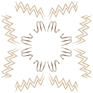 Soyut basit kaligrafi dikişsiz desen