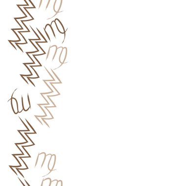  burçlar, doodle, akrep, kopya alanı desen. 