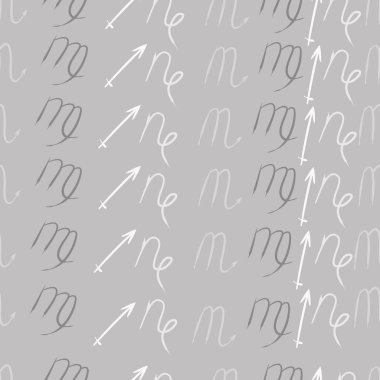 Soyut basit kaligrafi dikişsiz desen