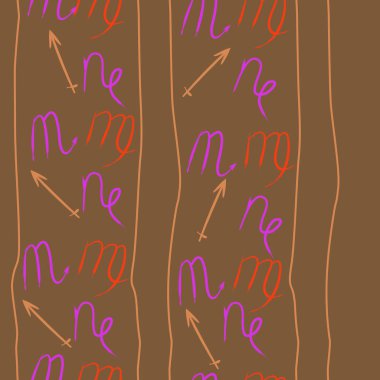 Akrep burçları şarkı lar, arka planda karalamalar