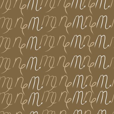 Soyut basit kaligrafi dikişsiz desen