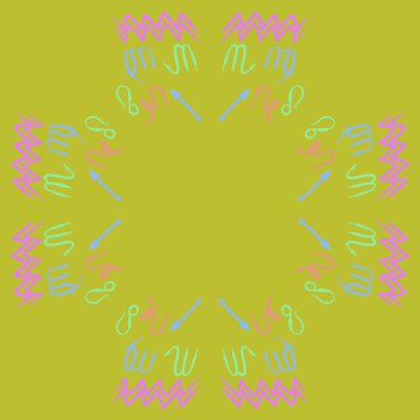 Soyut basit kaligrafi ve okların kusursuz deseni