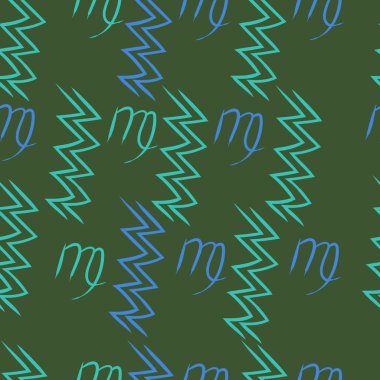 Soyut basit kaligrafi ve dalgaların kusursuz deseni