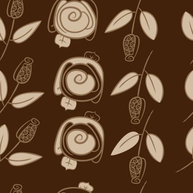 Soyut basit güllerin kusursuz deseni