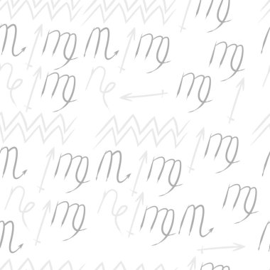 Soyut basit kaligrafi dikişsiz desen