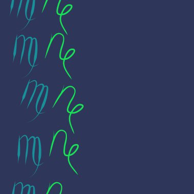 Soyut basit kaligrafi dikişsiz desen