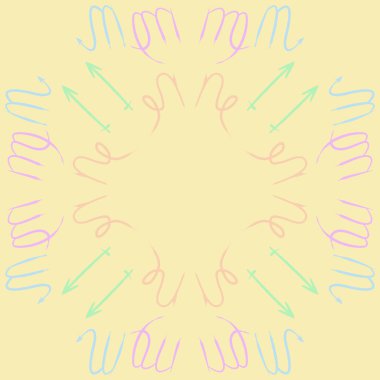 Soyut basit kaligrafi dikişsiz desen