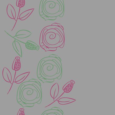 Soyut basit güllerin kusursuz deseni