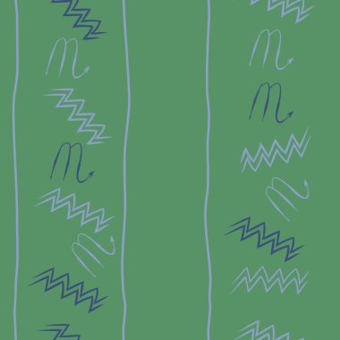 Soyut basit kaligrafi dikişsiz desen