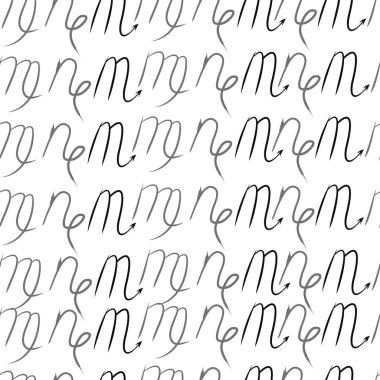 Soyut basit kaligrafi dikişsiz desen