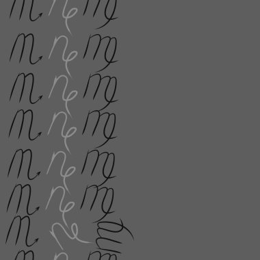  burçlar, doodle, akrep, kopya alanı desen. 