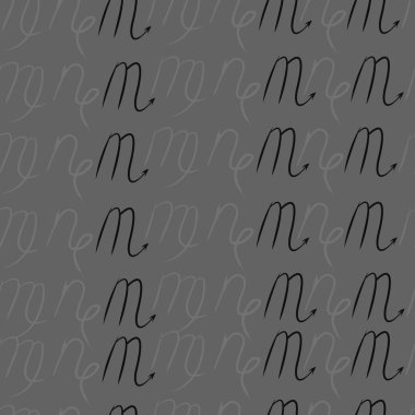 Soyut basit kaligrafi dikişsiz desen