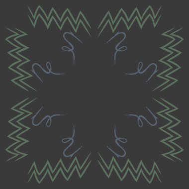 Soyut basit kaligrafi dikişsiz desen