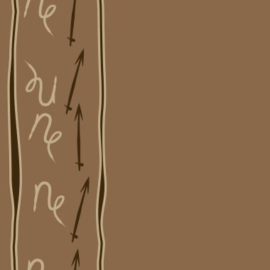 Soyut basit okve kaligrafi dikişsiz desen