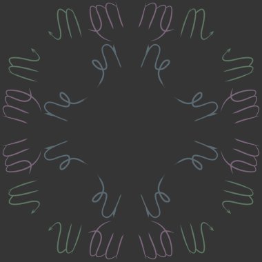 Burçlar, karalamalar, kanser, akrep, kopya alanı dairesel desen