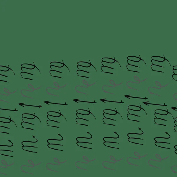 Naadloze Patroon Van Abstracte Eenvoudige Kalligrafie — Stockvector