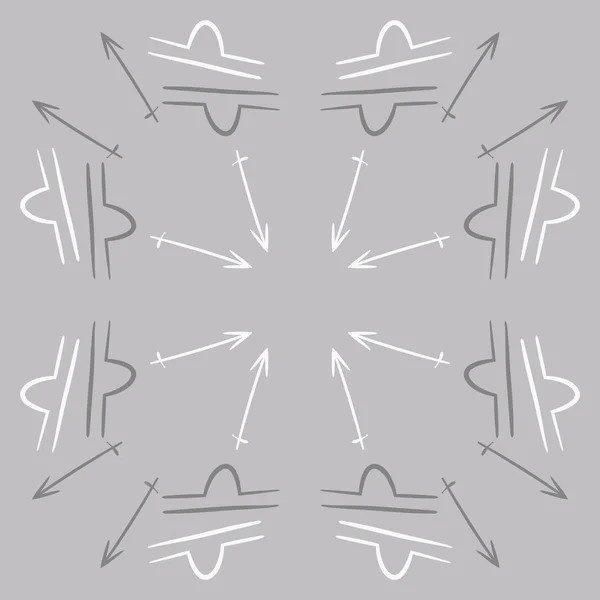 Motif Sans Couture Signes Zodiaque Griffes Libra Rayures Espace Copie — Image vectorielle