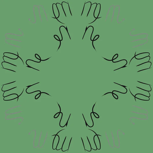 Kruhový Vzor Značek Zvěrokruhu Doodle Rakovina Scorpio Prostor Pro Kopírování — Stockový vektor