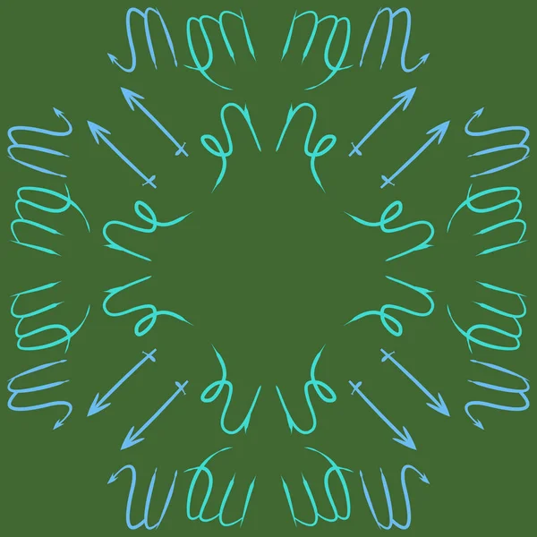 Naadloze Patroon Van Abstracte Eenvoudige Kalligrafie — Stockvector