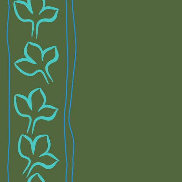 Nahtloses Muster Abstrakter Einfacher Blätter — Stockvektor