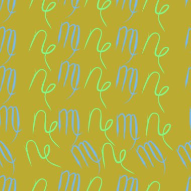 Soyut basit kaligrafi dikişsiz desen