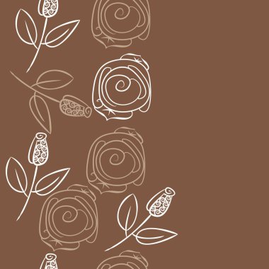 Soyut basit güllerin kusursuz deseni