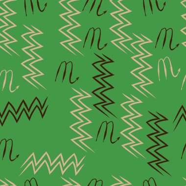 Soyut basit kaligrafi dikişsiz desen