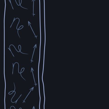 Soyut basit kaligrafi dikişsiz desen