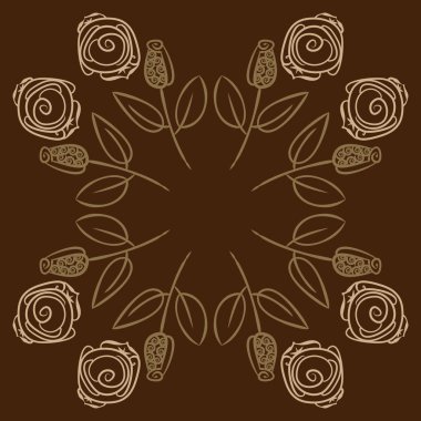 Çiçek motifi, karalamalar, stamens, yapraklar, laleler Dikişsiz desen.