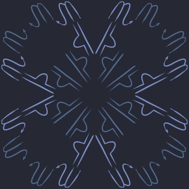 Soyut basit kaligrafi dikişsiz desen