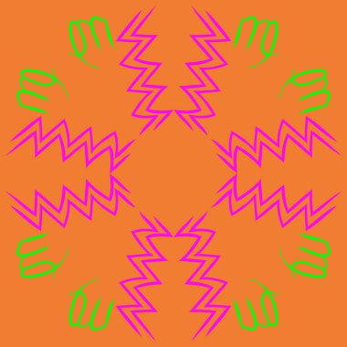 Soyut basit kaligrafi dikişsiz desen