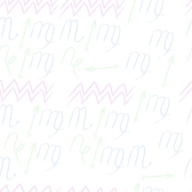 Soyut basit kaligrafi dikişsiz desen