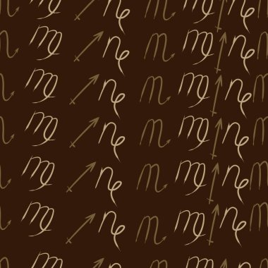 Soyut basit kaligrafi dikişsiz desen