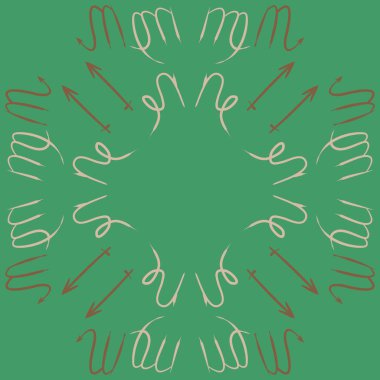 Soyut basit kaligrafi dikişsiz desen