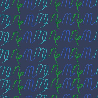 Soyut basit kaligrafi dikişsiz desen