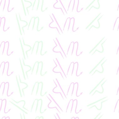 Burçlar, karalamalar, akrep, terazi, kopya alanı deseni. 