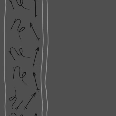 Soyut basit kaligrafi dikişsiz desen