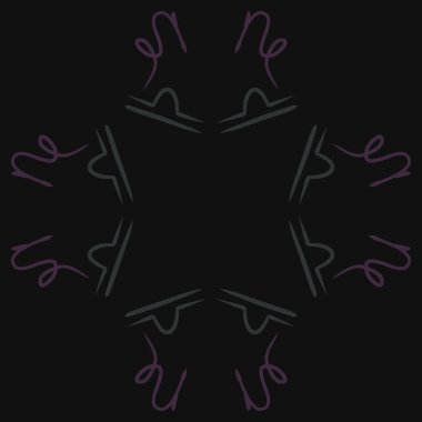 Soyut basit kaligrafi dikişsiz desen