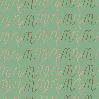 Soyut basit kaligrafi dikişsiz desen