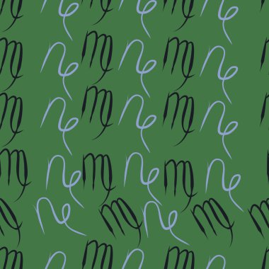 Soyut basit kaligrafi dikişsiz desen