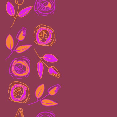 Soyut basit güllerin kusursuz deseni