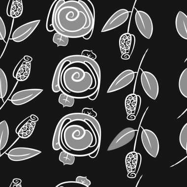 Soyut basit güllerin kusursuz deseni