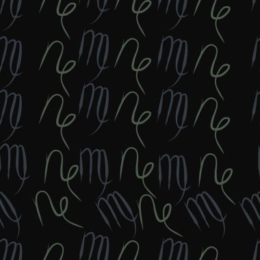 Soyut basit kaligrafi dikişsiz desen